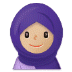 🧕🏼 woman with headscarf: medium-light skin tone display on Samsung